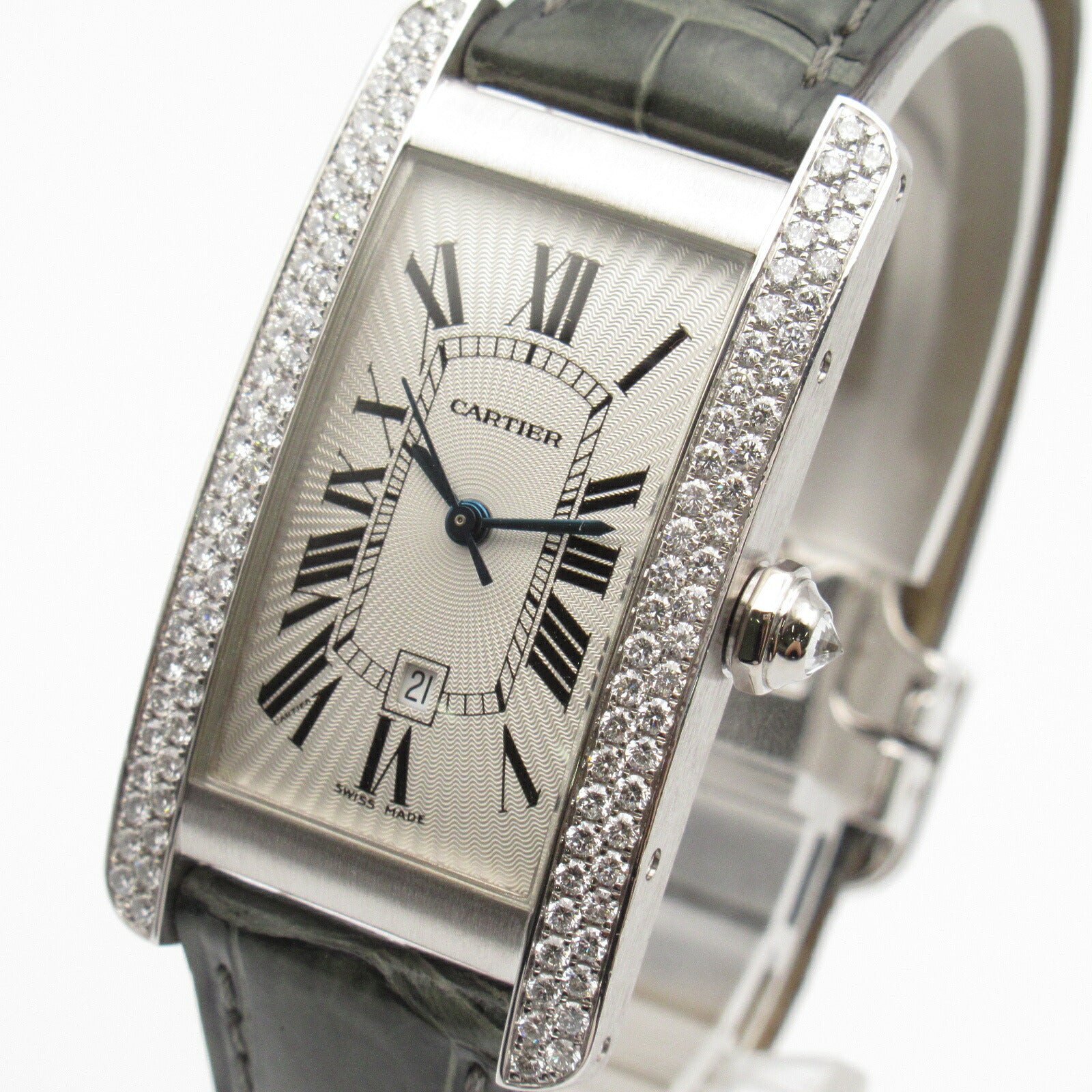 Cartier Tank Americaine Diamond Bezel Watch WB702651