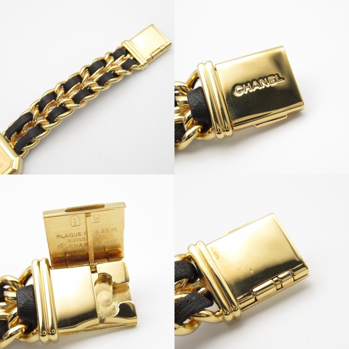 Chanel Premiere M Watch Gold Plated Leather