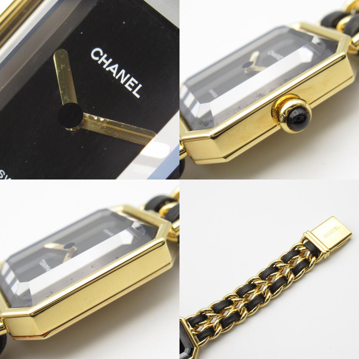 Chanel Premiere M Watch Gold Plated Leather