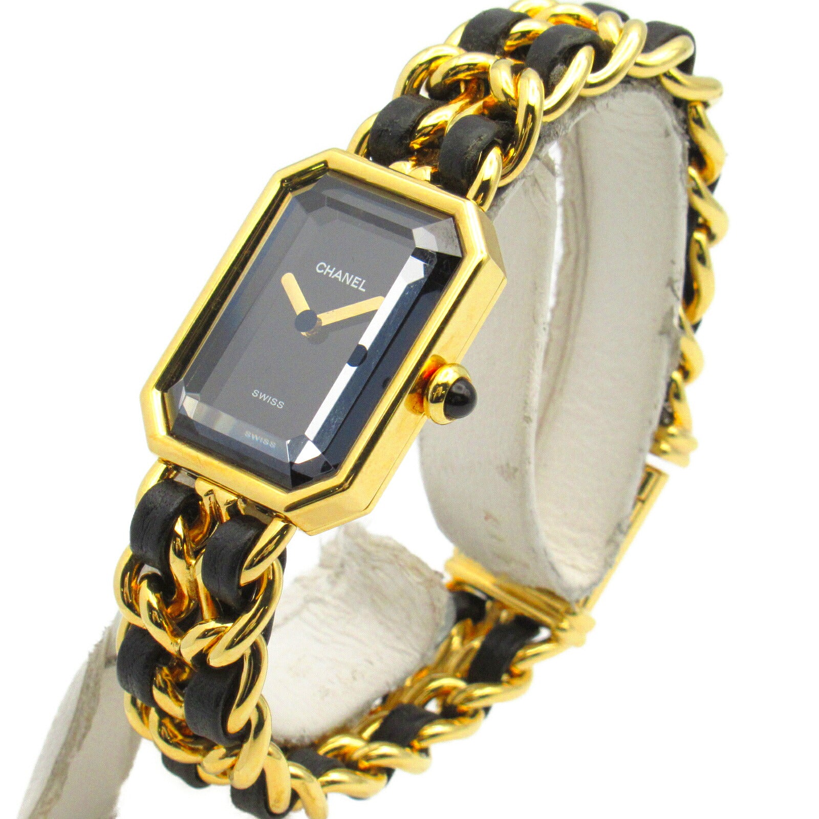 Chanel Premiere M Watch Gold Plated Leather