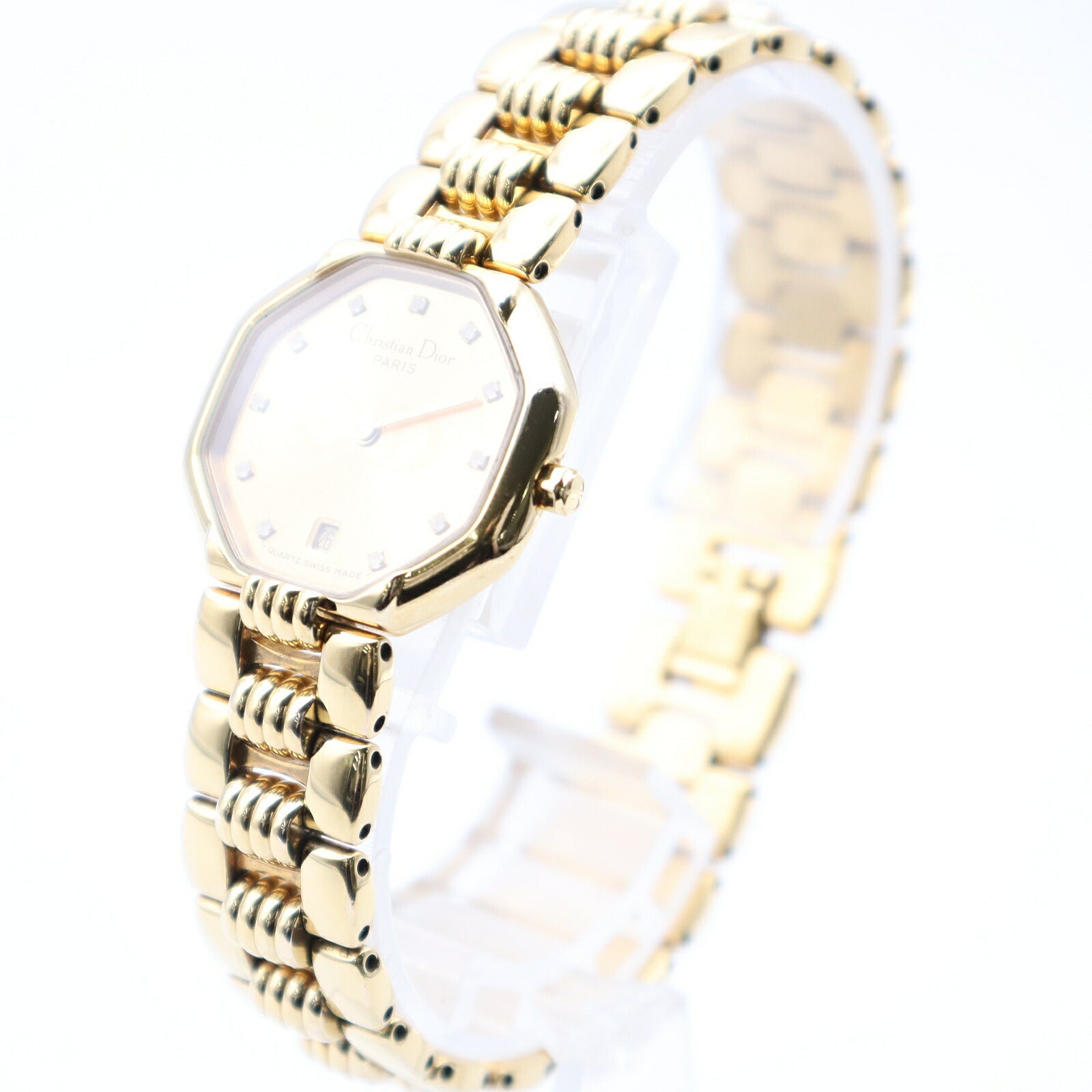 Dior Octagon Quartz Watch Gold Plated