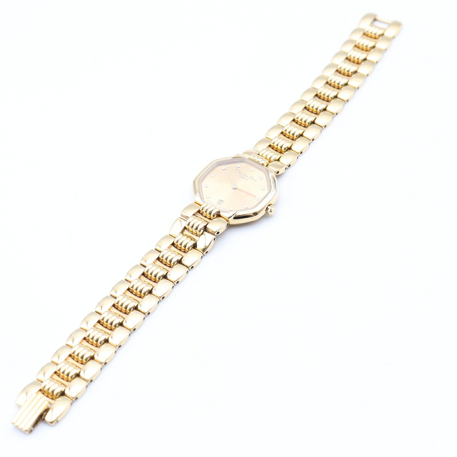 Dior Octagon Quartz Watch Gold Plated