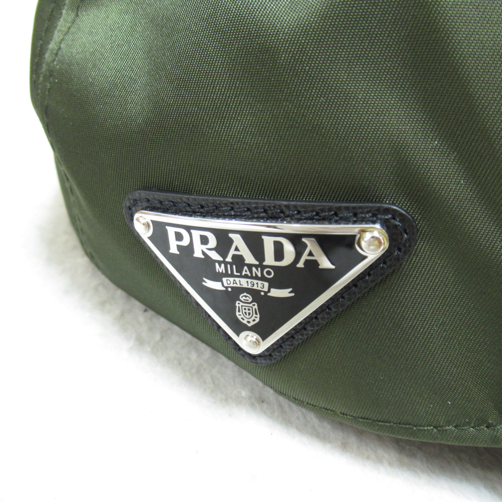 Prada Polyamide Cap Hat Unisex Khaki