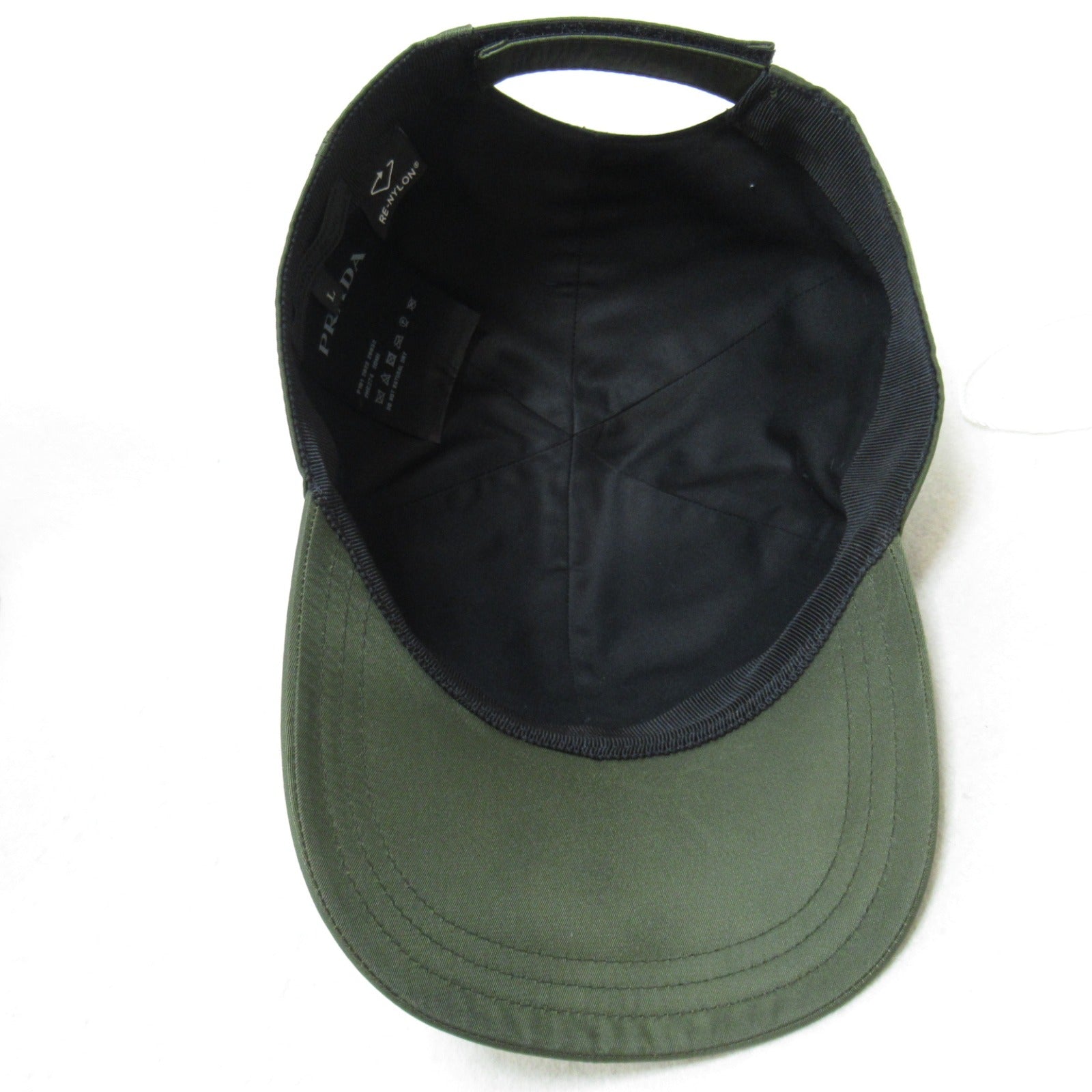 Prada Polyamide Cap Hat Unisex Khaki