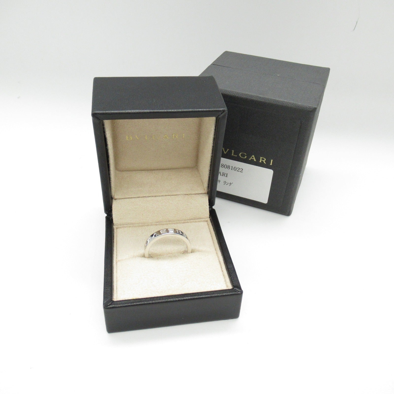 Bvlgari Double Logo Ring K18WG Diamond