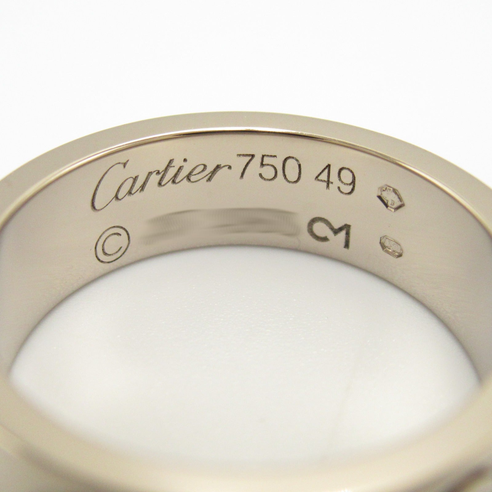 Cartier Love Ring K18WG White Gold B4022600