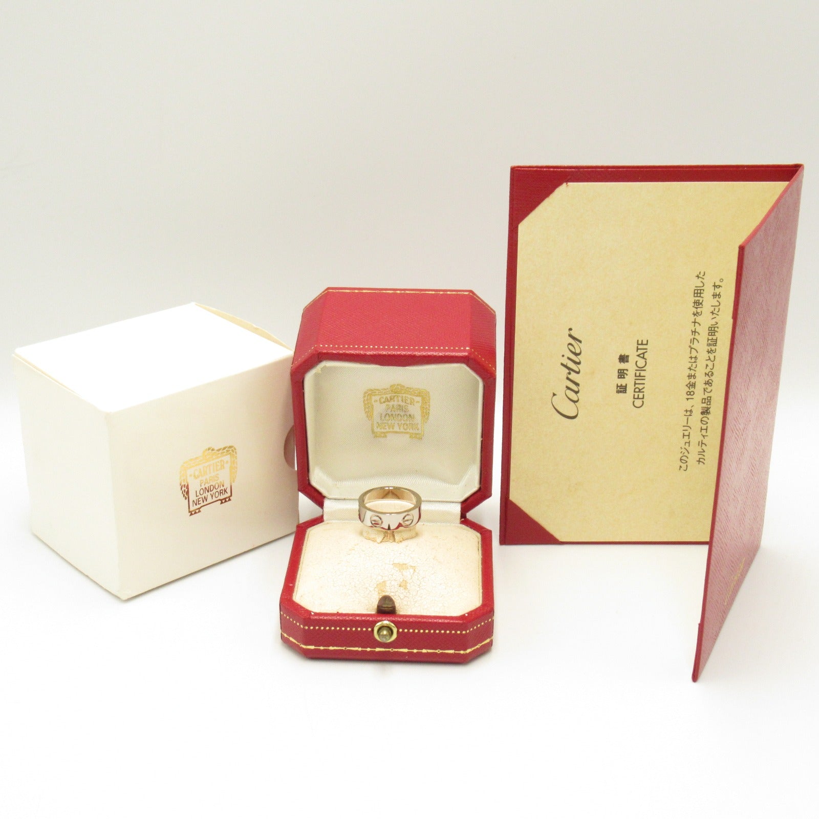 Cartier Love Ring K18WG White Gold B4022600