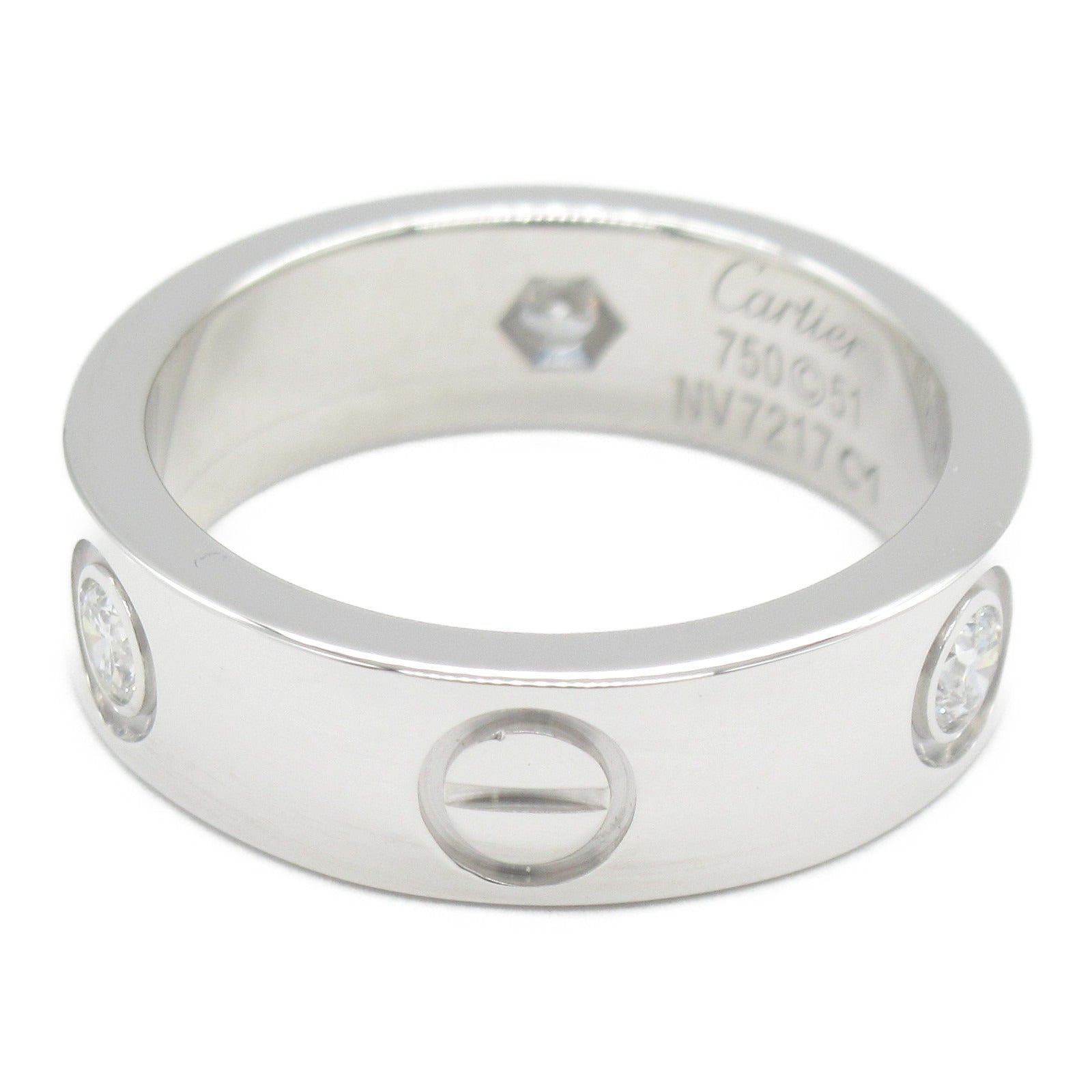 Cartier Love Ring 3PD Diamond K18WG