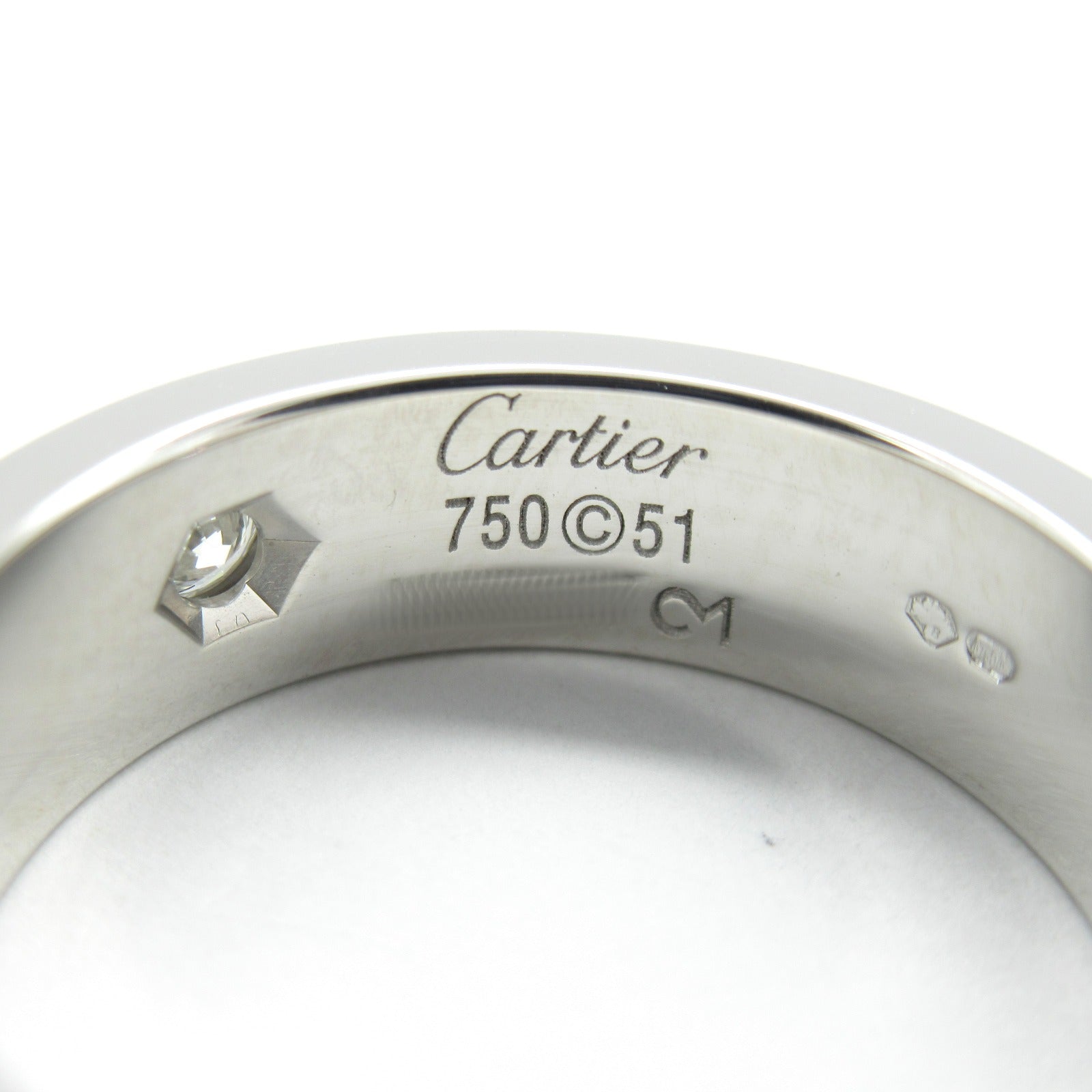 Cartier Love Ring 3PD Diamond K18WG