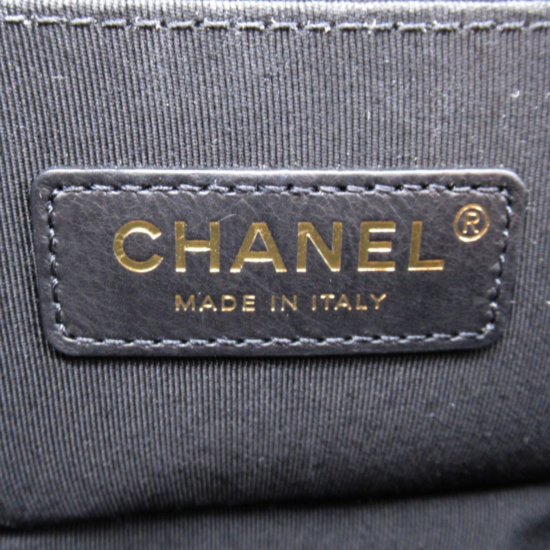 Chanel Boy V-Stitch Caviar Shoulder Bag Black