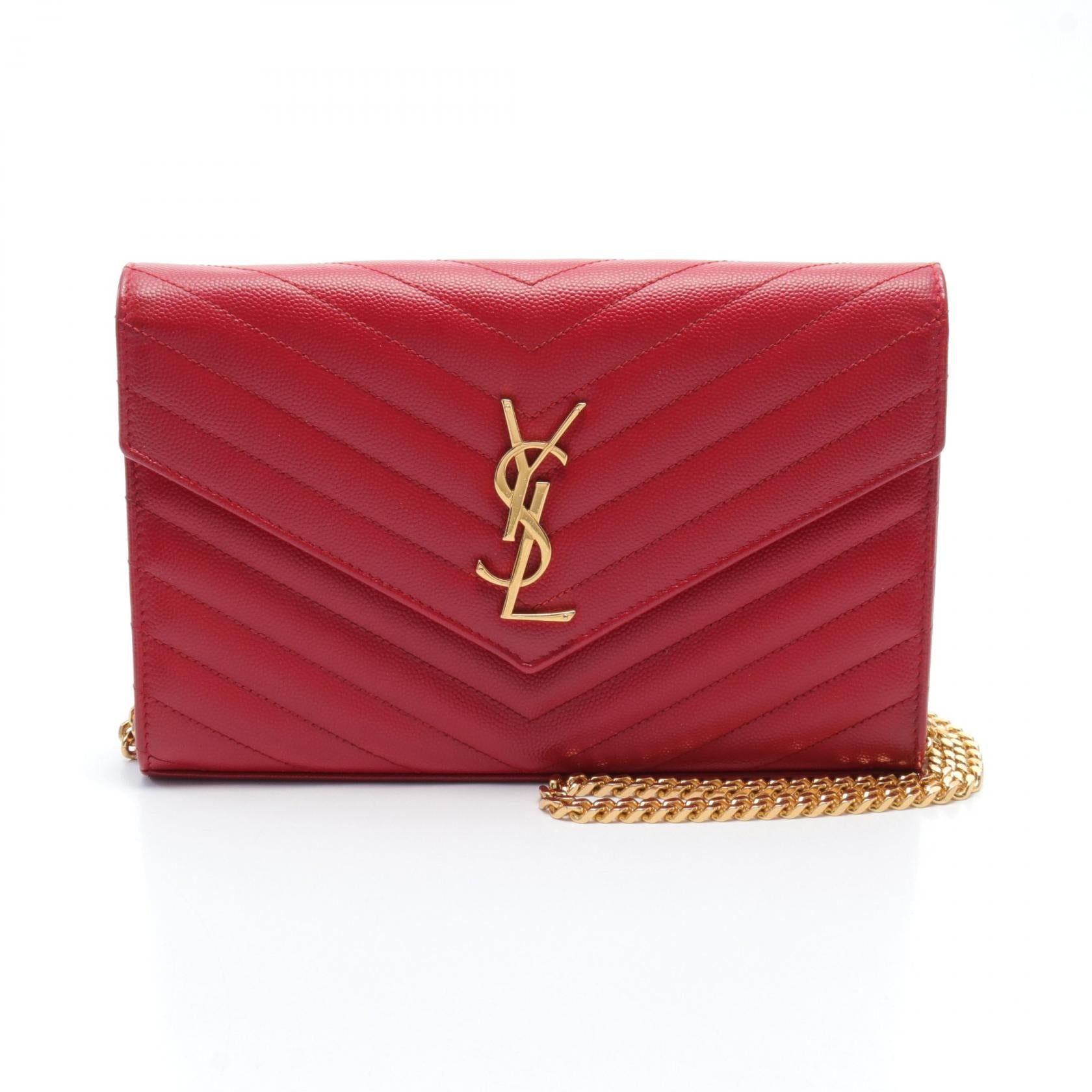 Yves Saint Laurent Monogram Leather Shoulder Bag