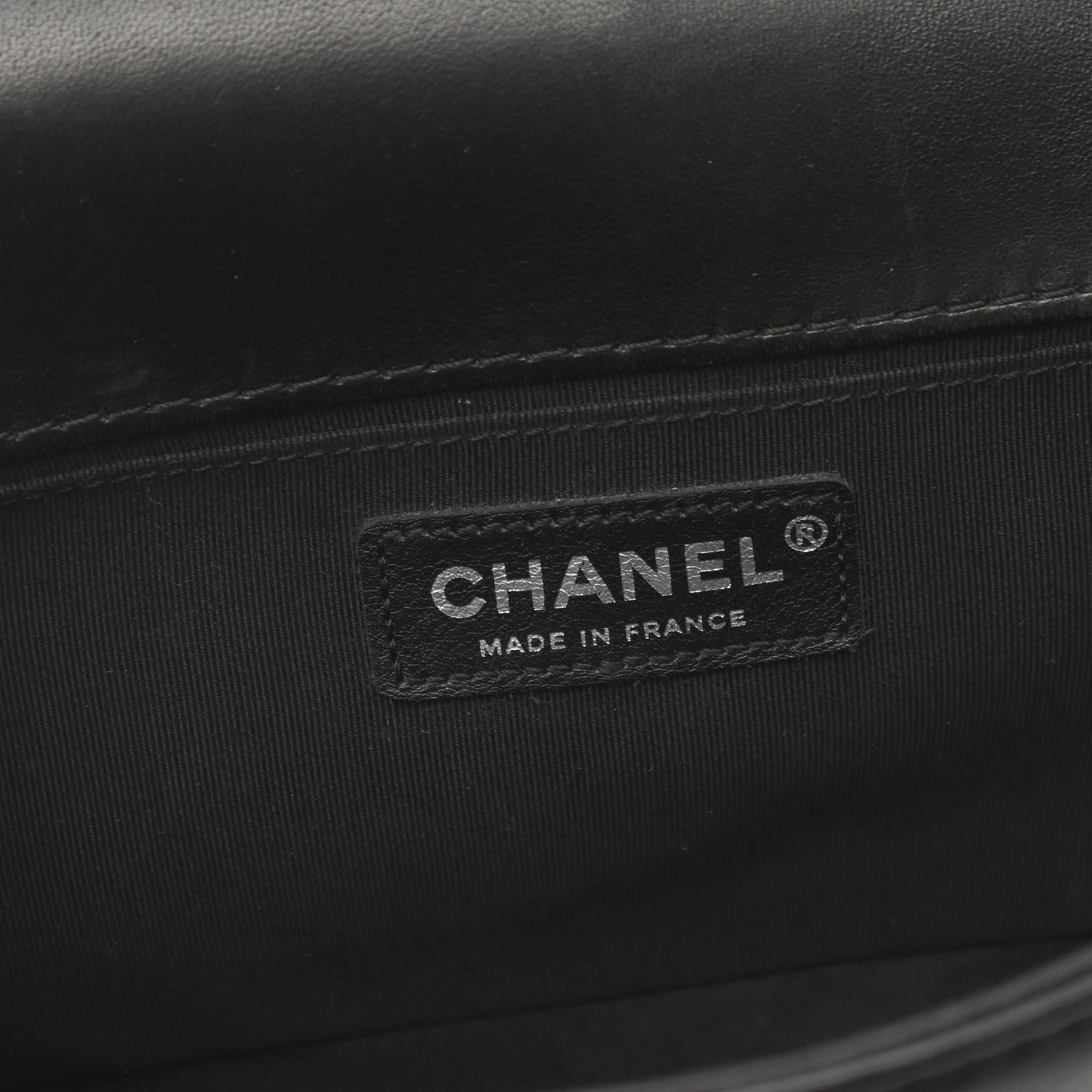 Chanel Boy Lambskin Shoulder Bag Black