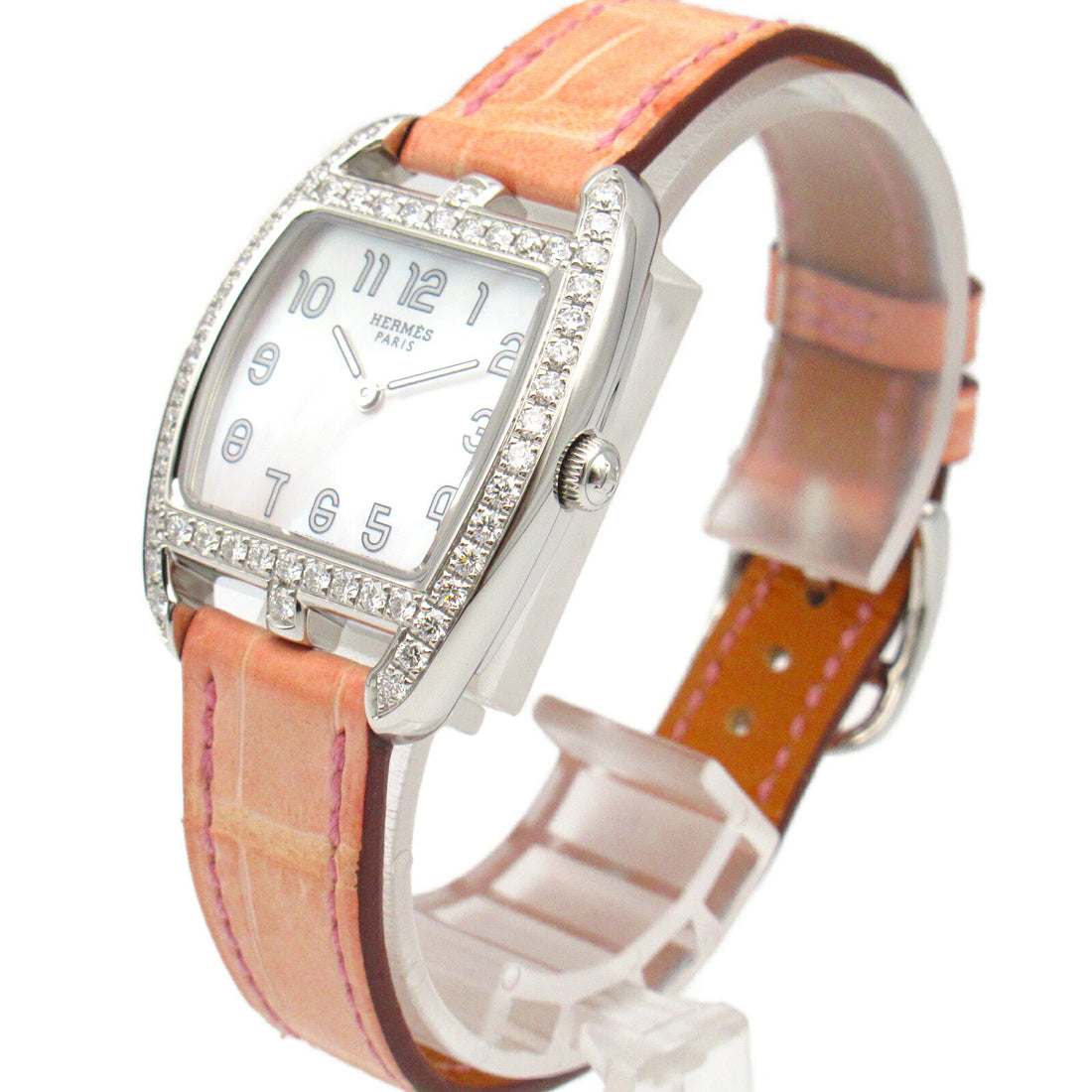 Hermes Cape Cod Tonneau Diamond Bezel Watch CT1.230