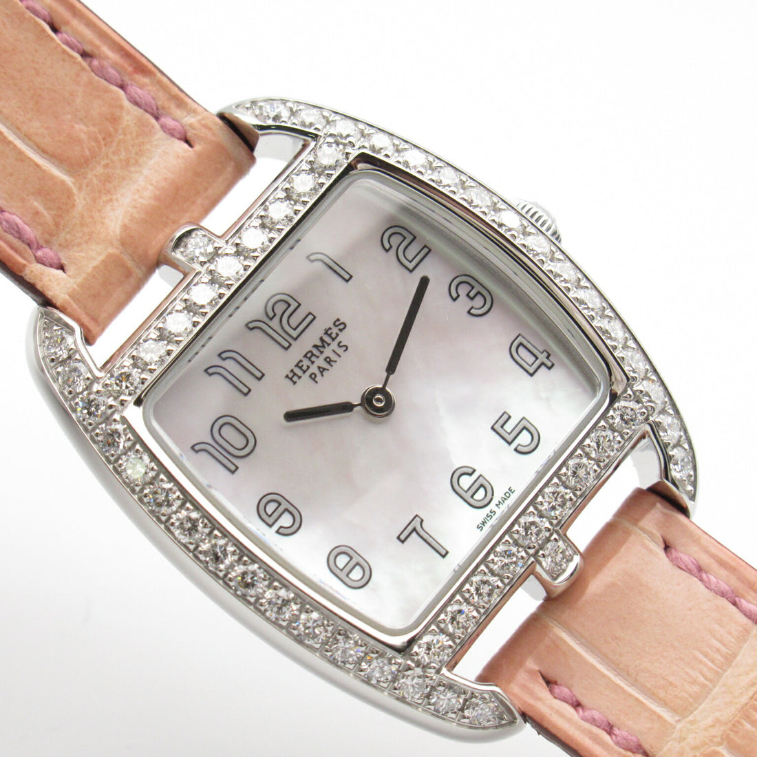 Hermes Cape Cod Tonneau Diamond Bezel Watch CT1.230