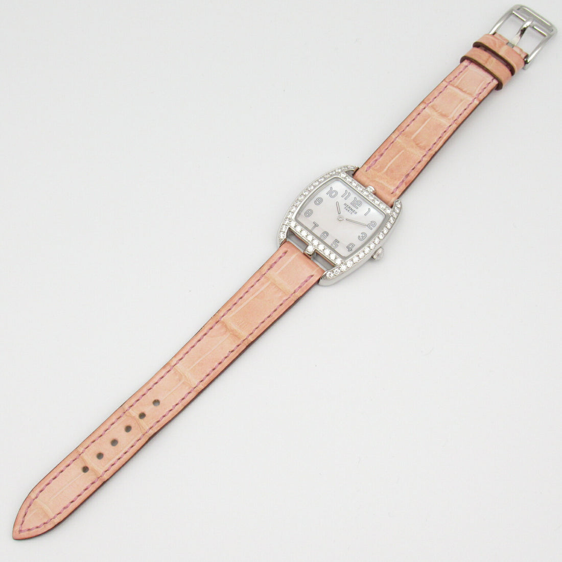 Hermes Cape Cod Tonneau Diamond Bezel Watch CT1.230