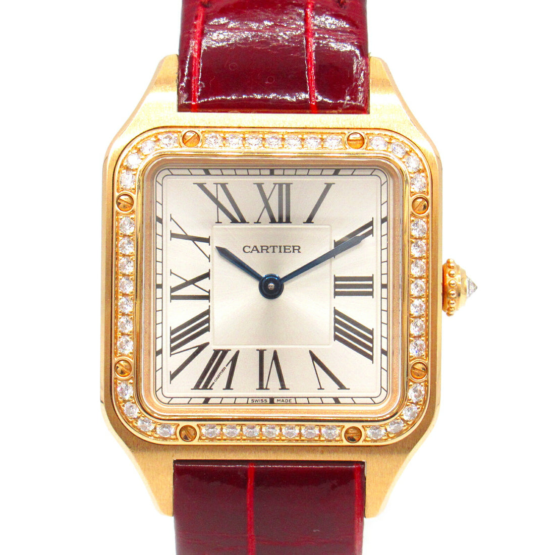 Cartier Santos Dumont SM Diamond Bezel Watch WJSA0017