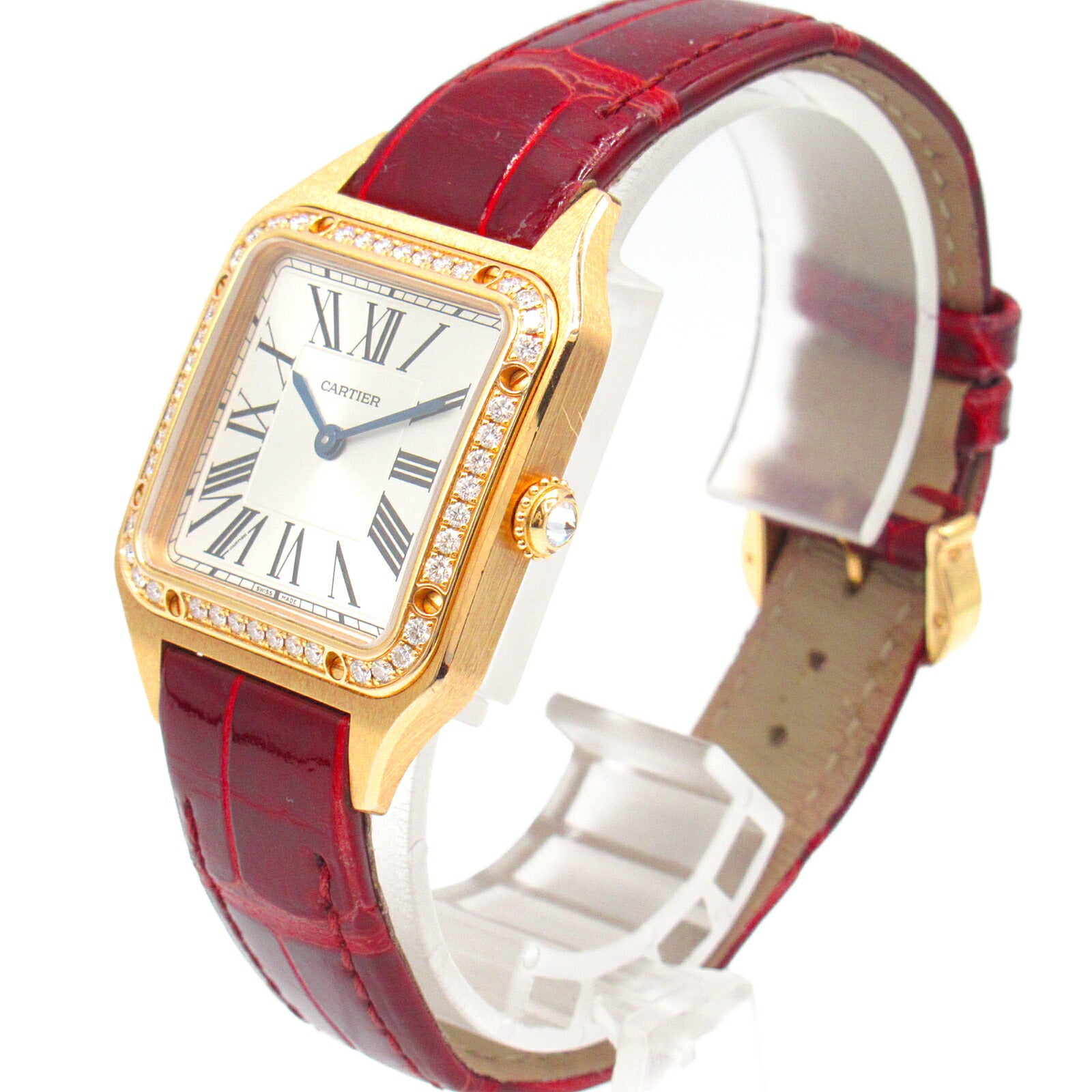 Cartier Santos Dumont SM Diamond Bezel Watch WJSA0017