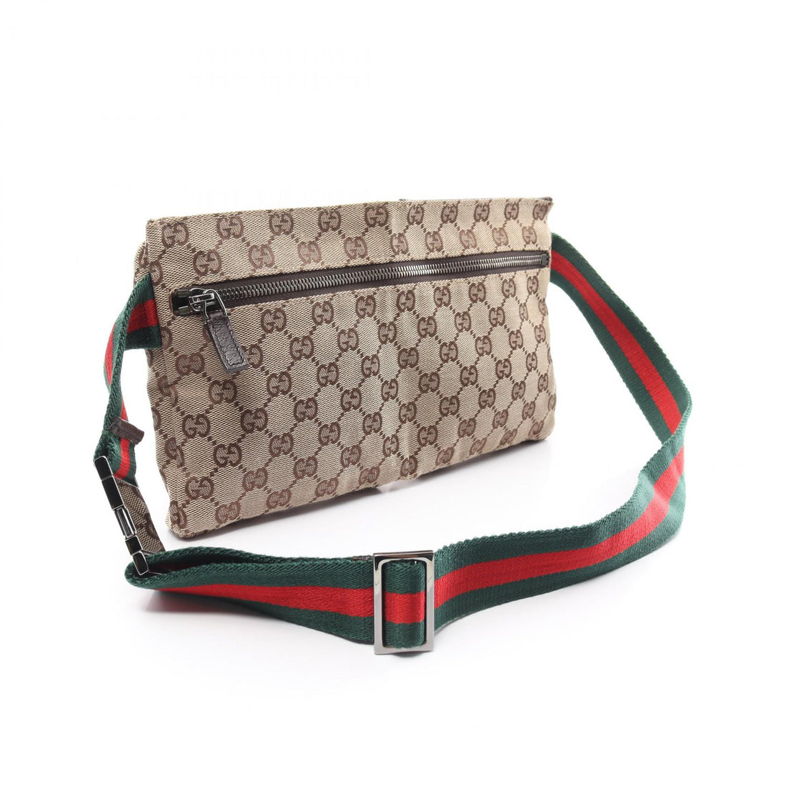 Gucci Canvas Leather Waist Bag 28566