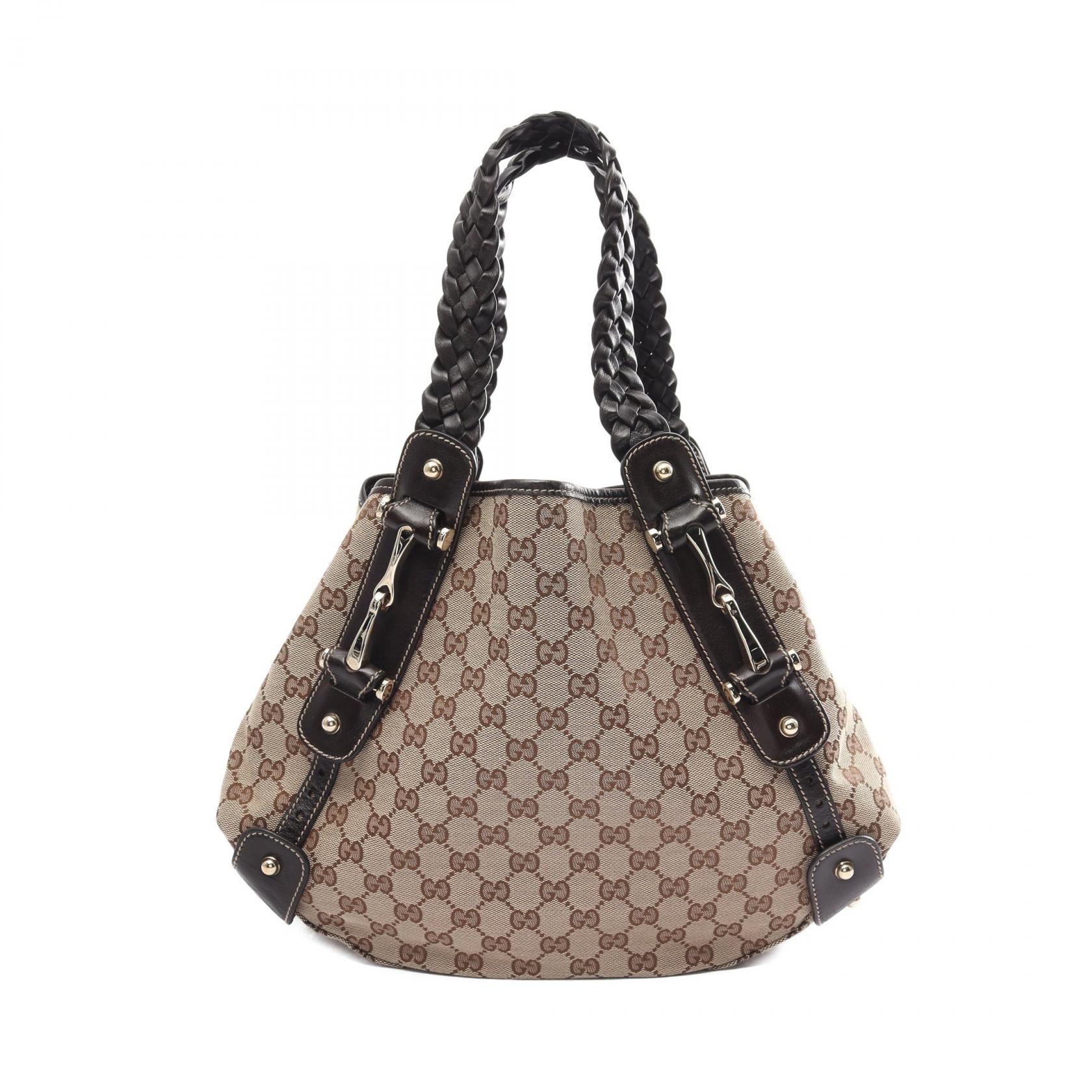 Gucci GG Canvas Leather Shoulder Bag