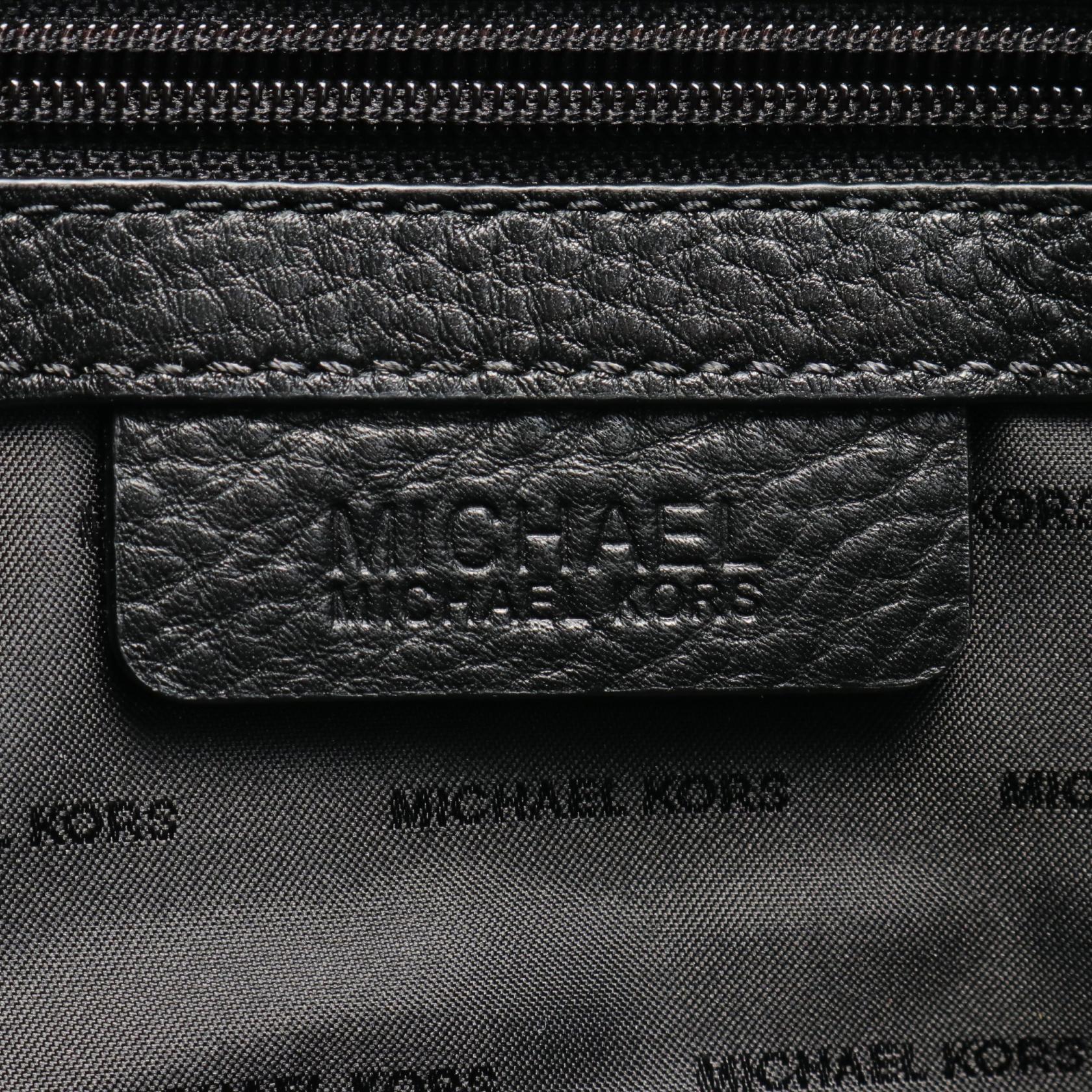 Michael Kors ASTOR Leather Shoulder Bag Black