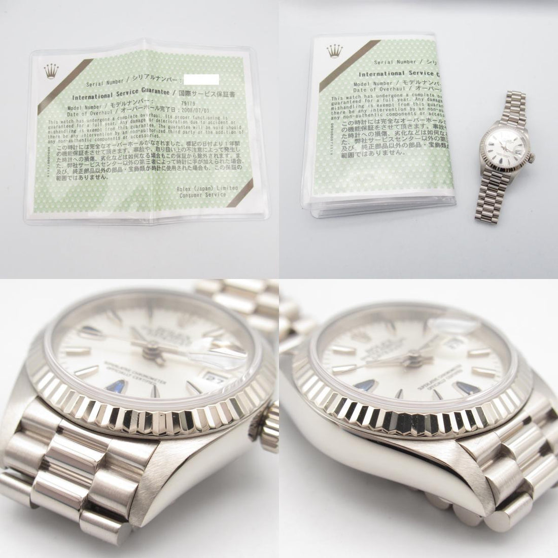 Rolex Datejust P Watch 18K White Gold Sapphire