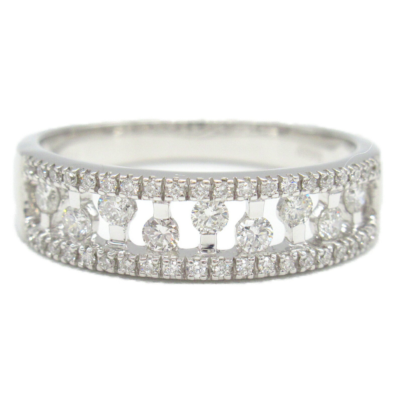 K18WG White Gold Diamond Ring Jewelry