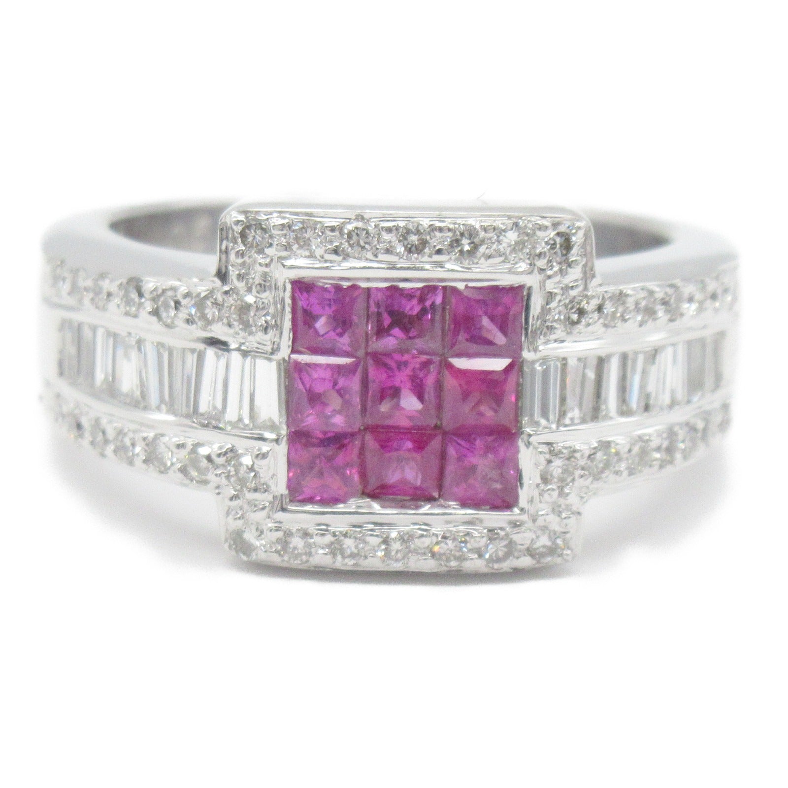 Ruby Diamond Ring K18WG White Gold