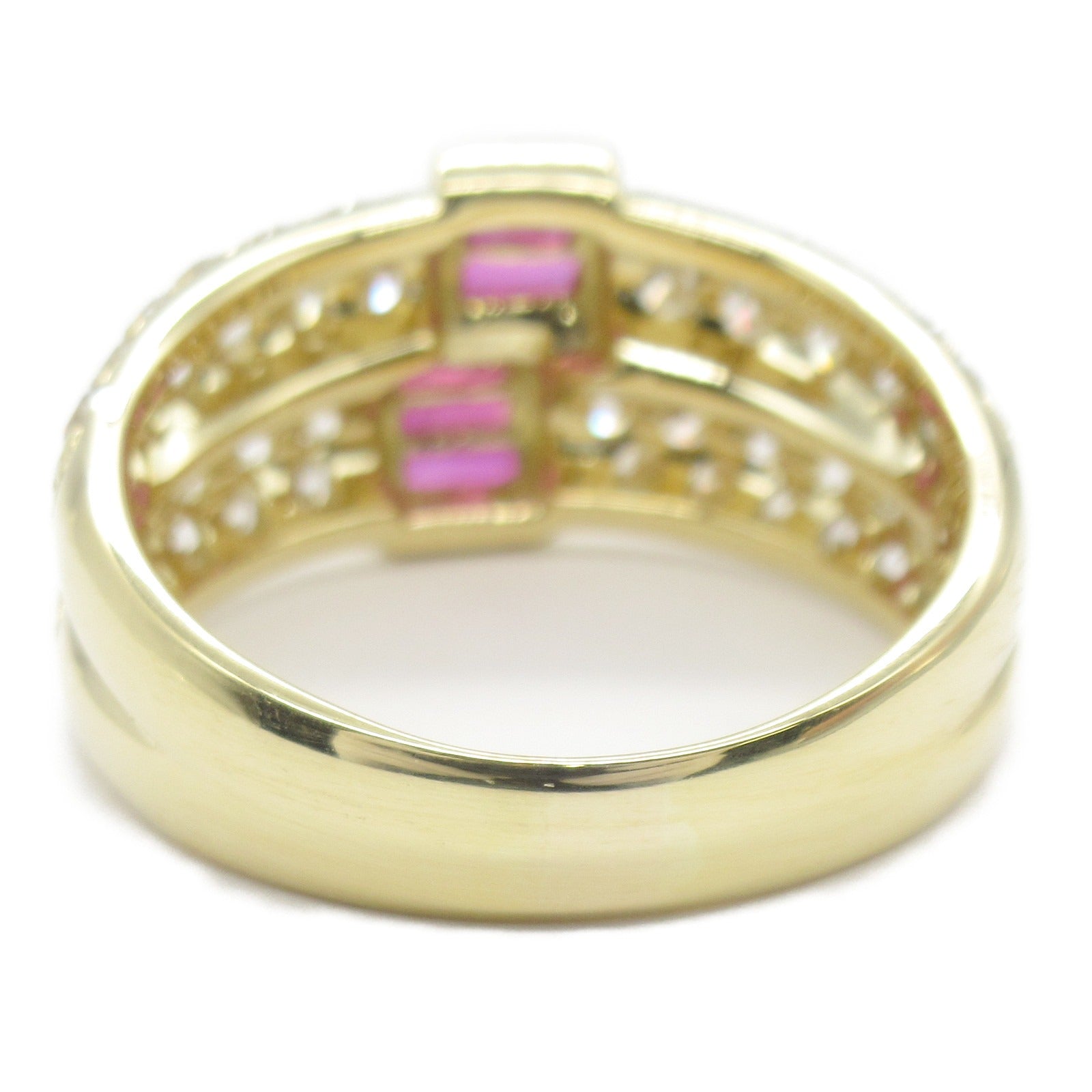 Ruby Diamond Ring K18 Yellow Gold