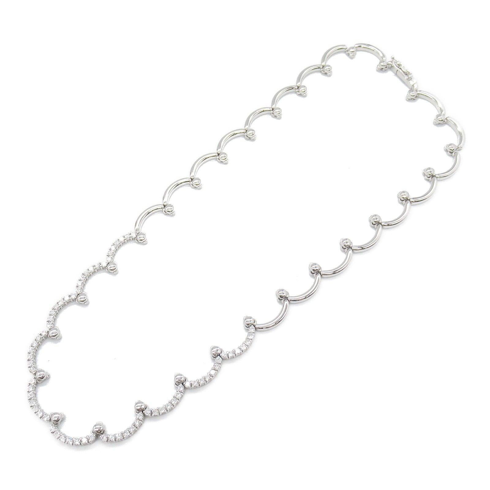 K18WG White Gold Diamond Necklace