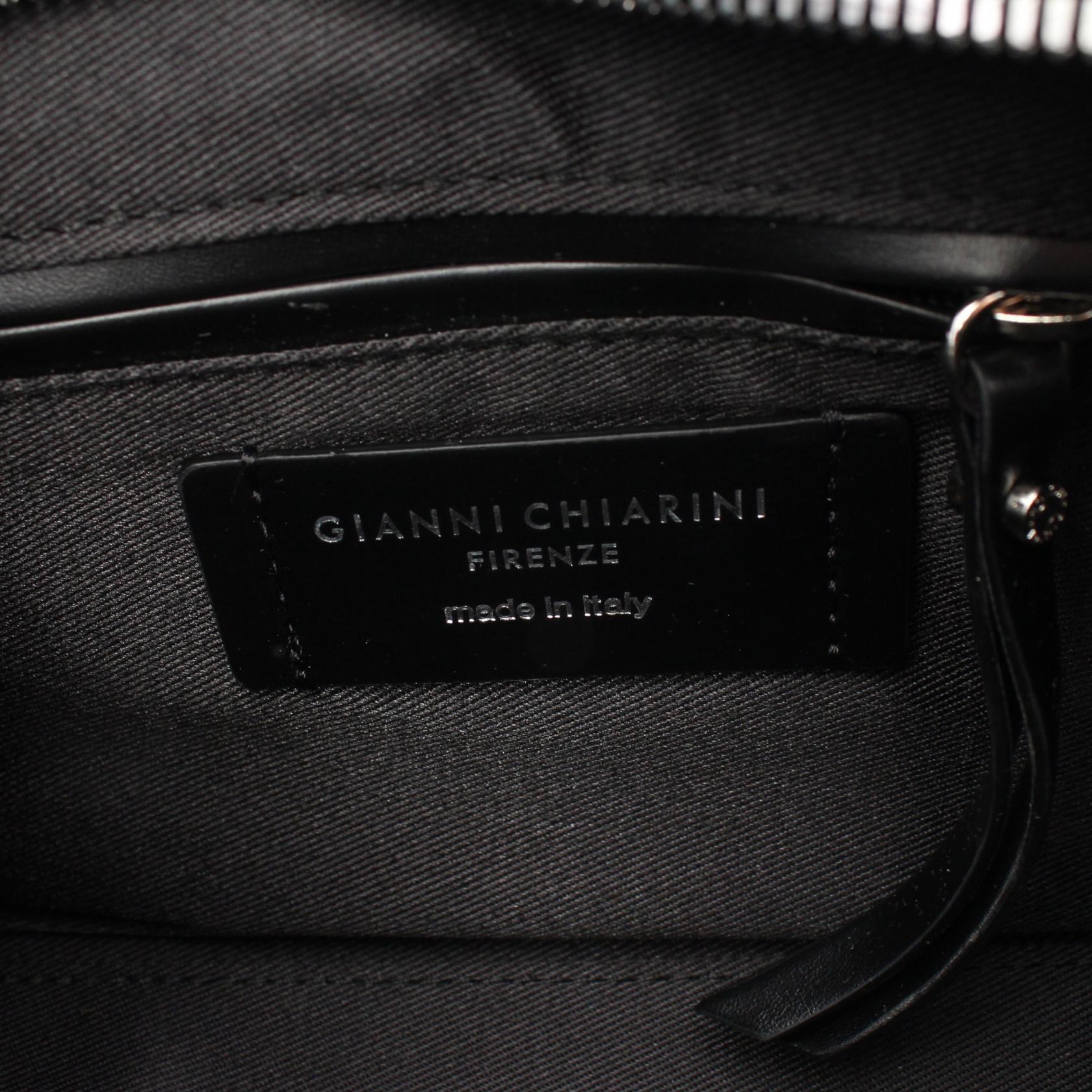 GIANNI CHIARINI Miss Marcella Canvas Leather Handbag