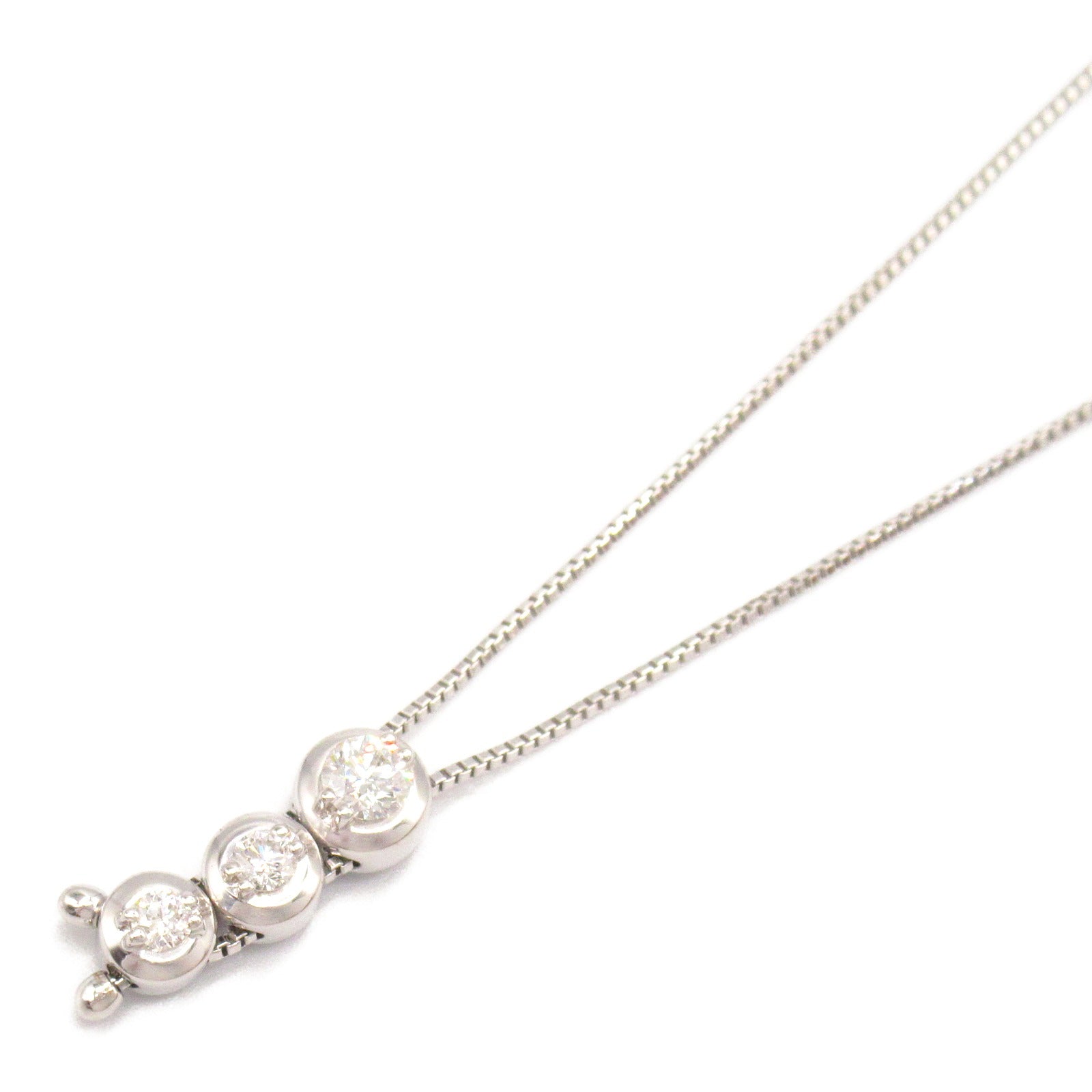 Tasaki Diamond Necklace K18WG White Gold