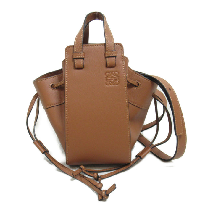 Loewe Mini Hammock Drawstring Shoulder Bag Brown