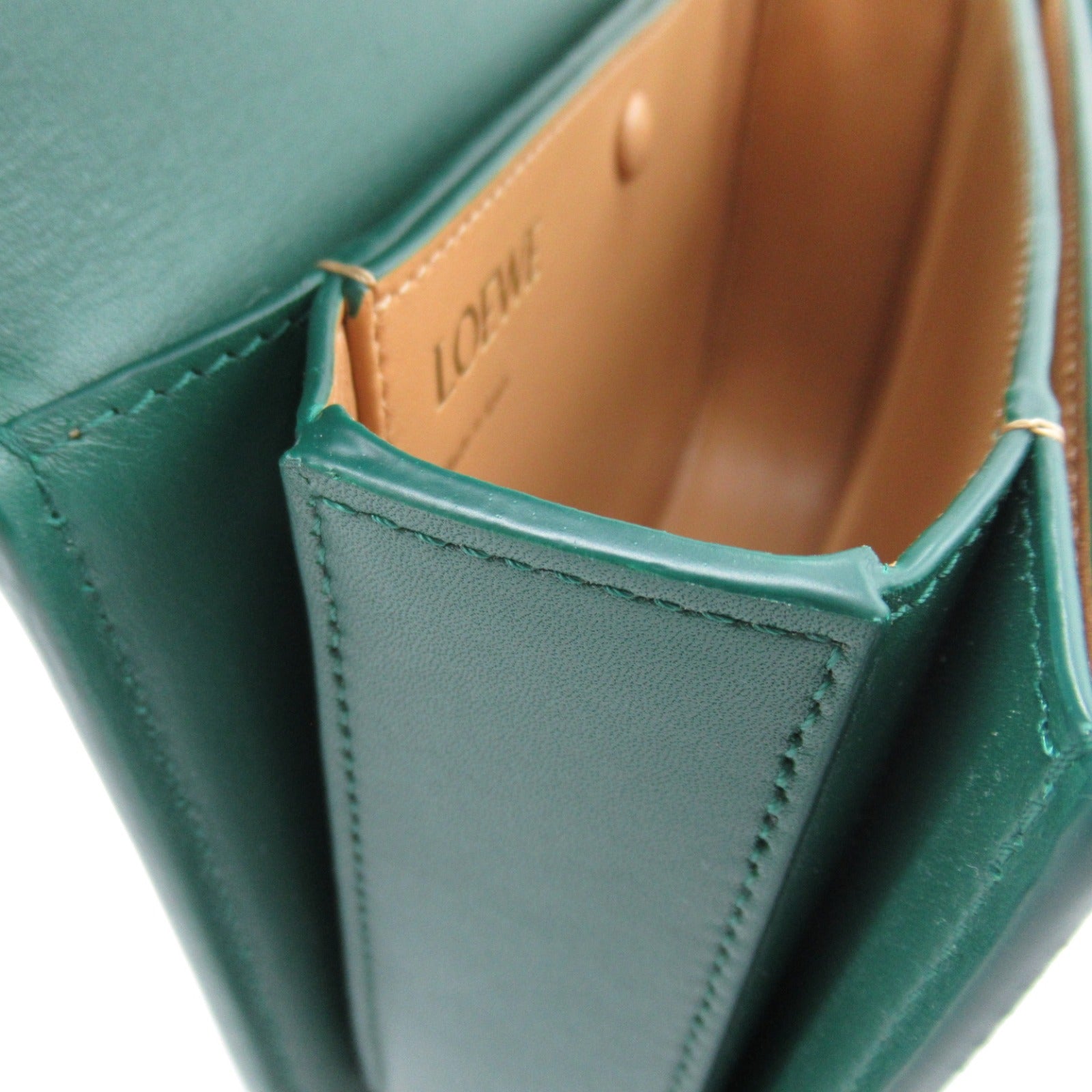 Loewe Goya Small Leather Shoulder Bag Green