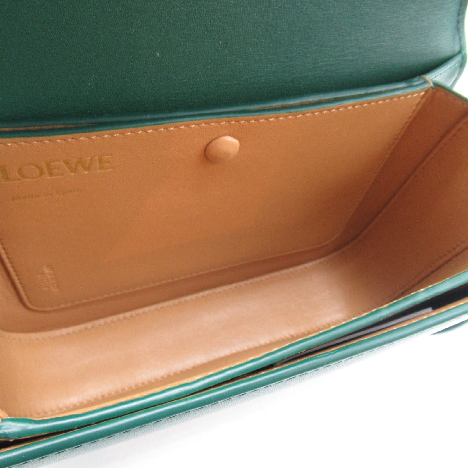 Loewe Goya Small Leather Shoulder Bag Green