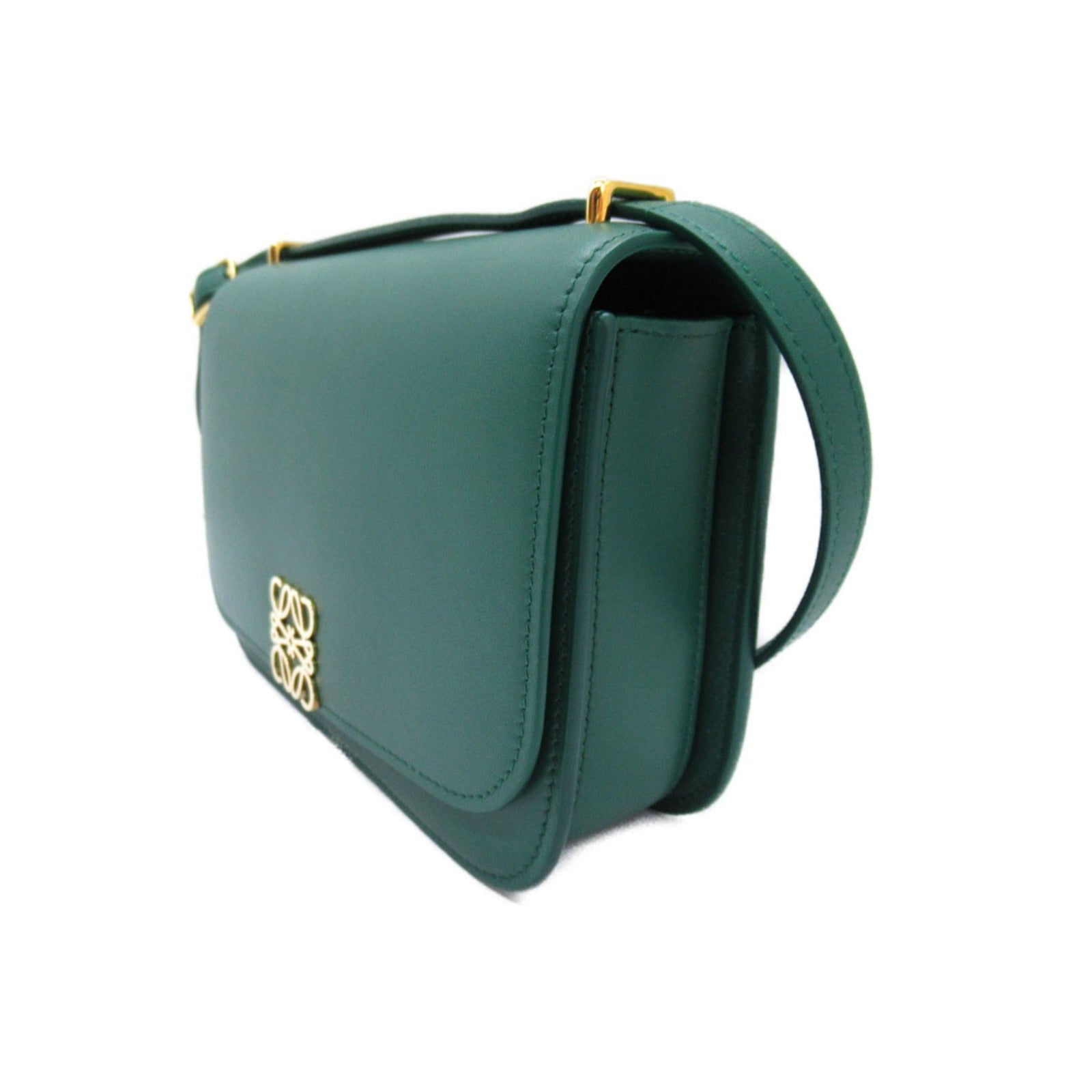 Loewe Goya Small Leather Shoulder Bag Green