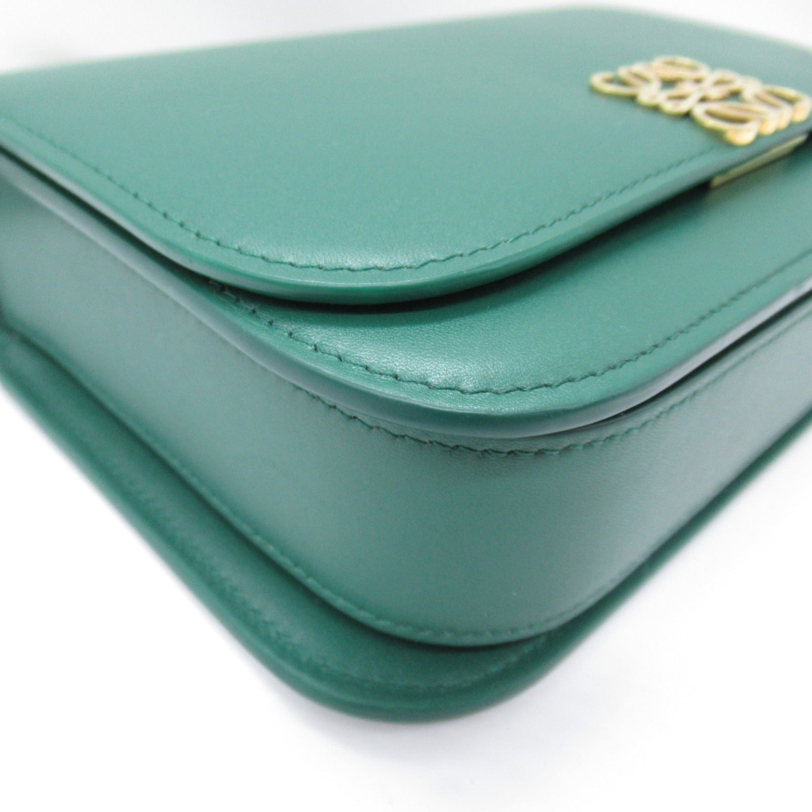 Loewe Goya Small Leather Shoulder Bag Green