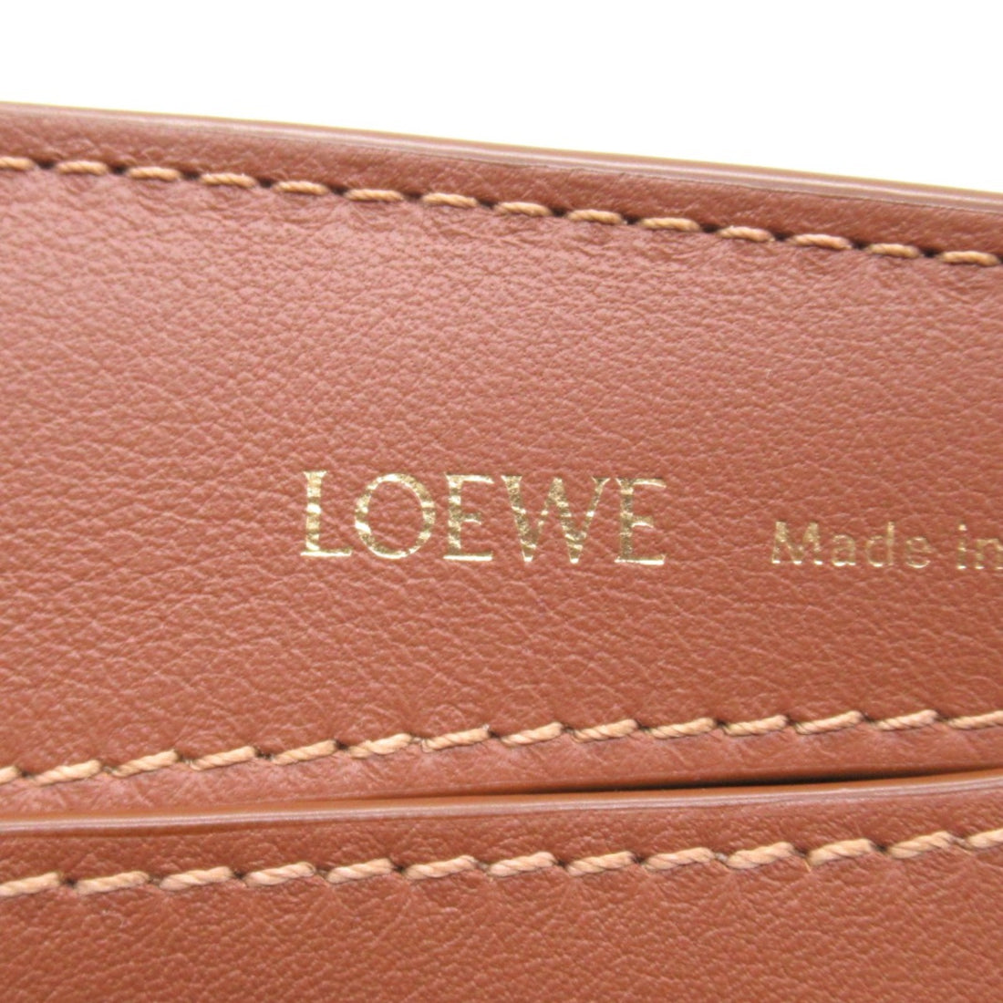 Loewe Luna Leather Fabric Shoulder Bag Brown