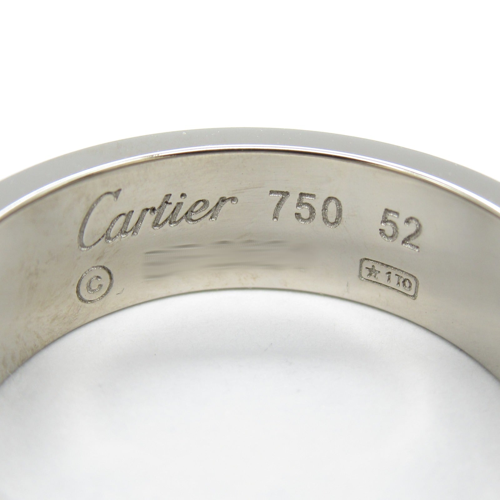 Cartier Love Ring K18WG White Gold Jewelry