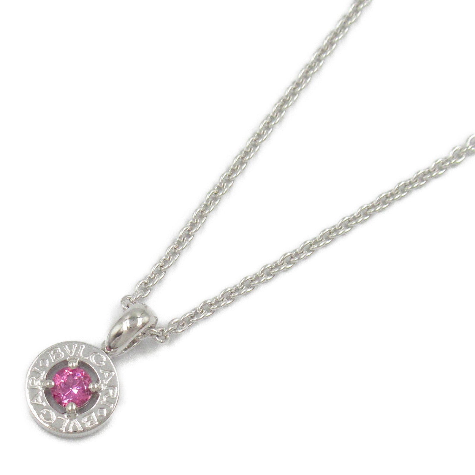 Bvlgari Necklace K18WG Pink Sapphire