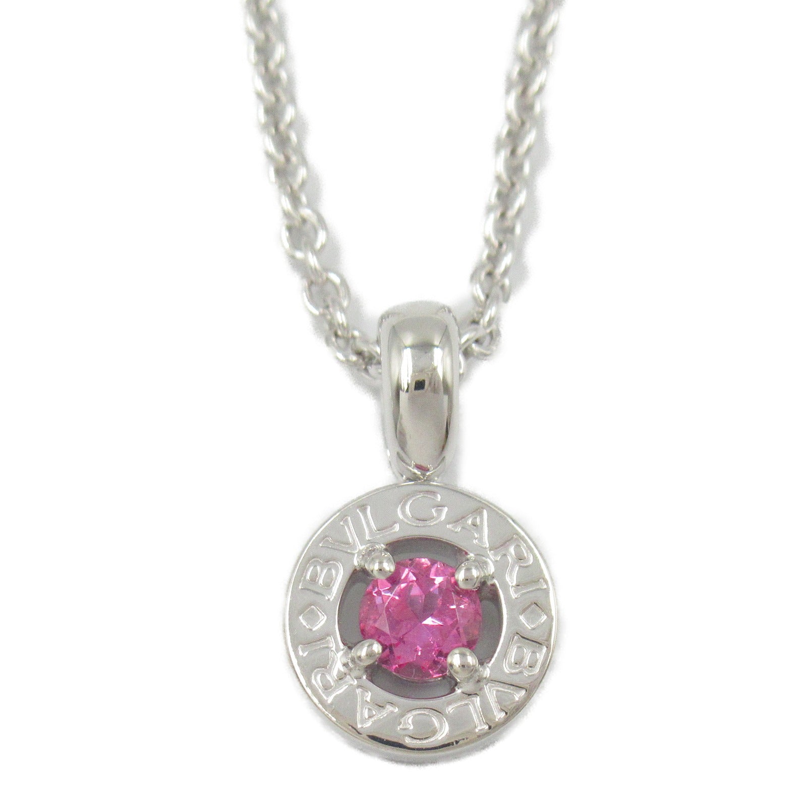 Bvlgari Necklace K18WG Pink Sapphire