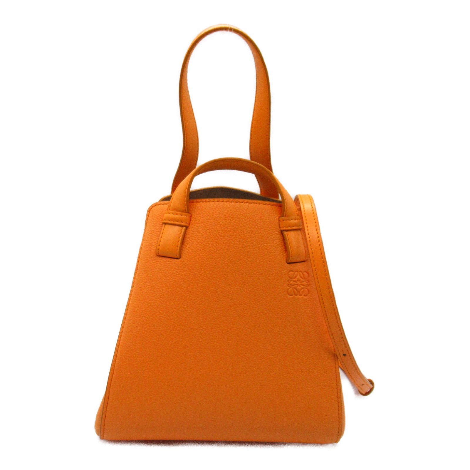 Loewe Leather Hammock Nugget Handbag Orange