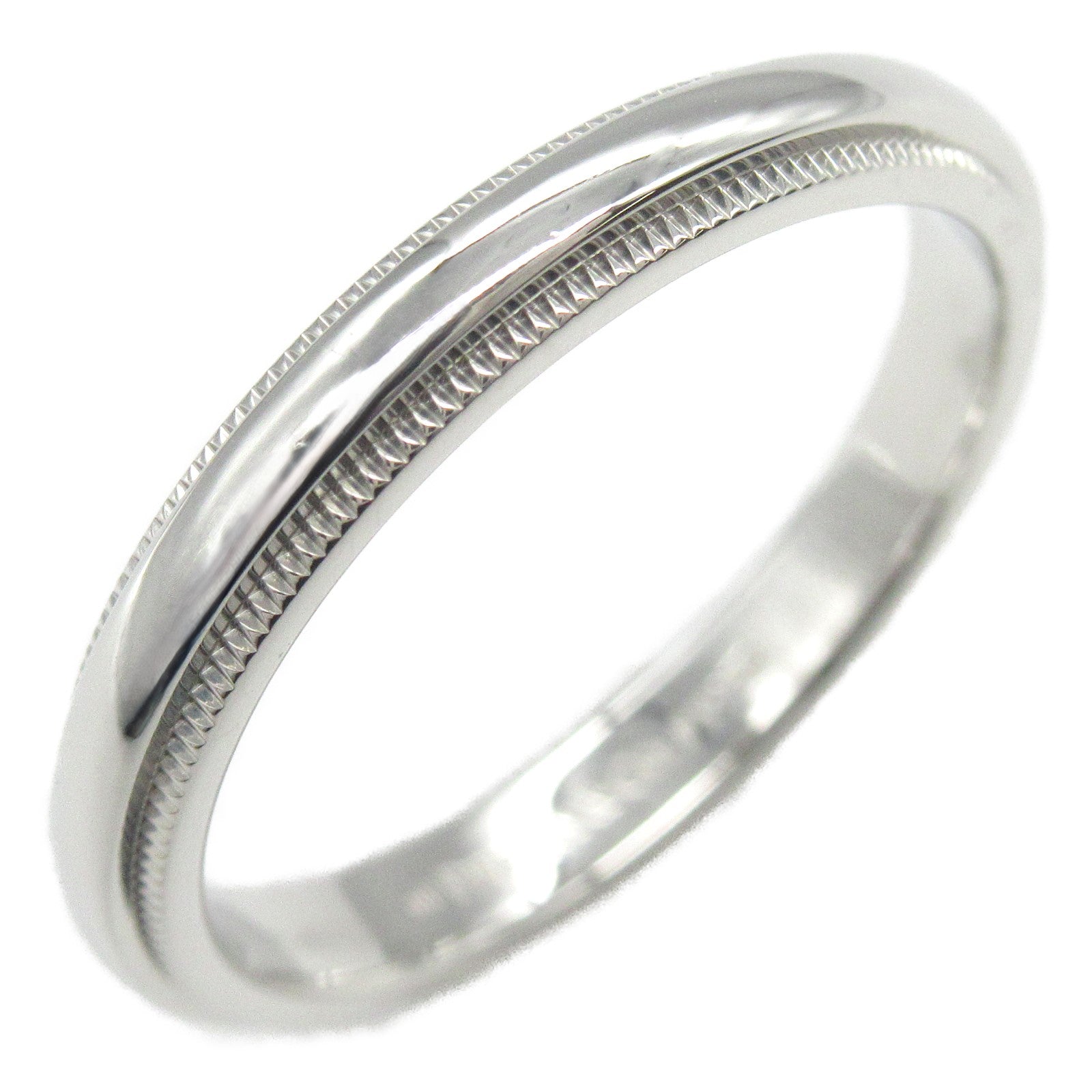 Tiffany & Co Platinum Milgrain Ring Metal Ring in Great Condition