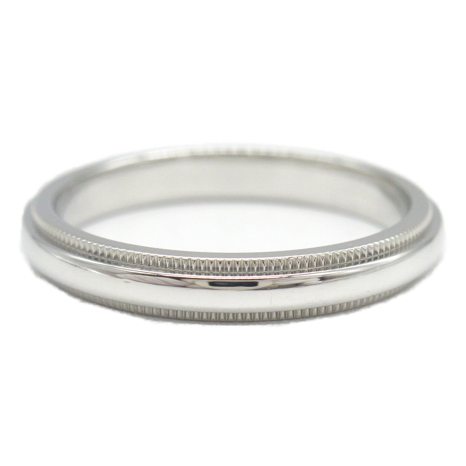 Tiffany & Co Platinum Milgrain Ring Metal Ring in Great Condition