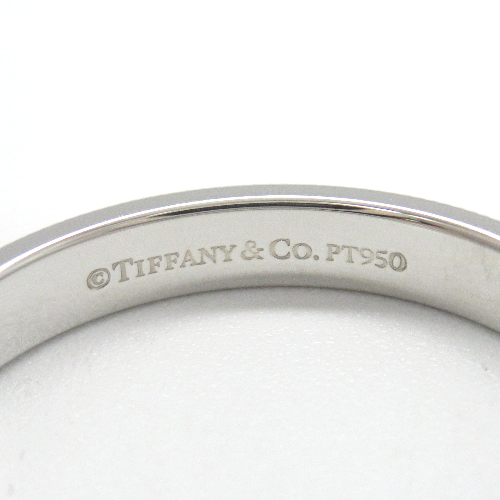 Tiffany & Co Platinum Milgrain Ring Metal Ring in Great Condition