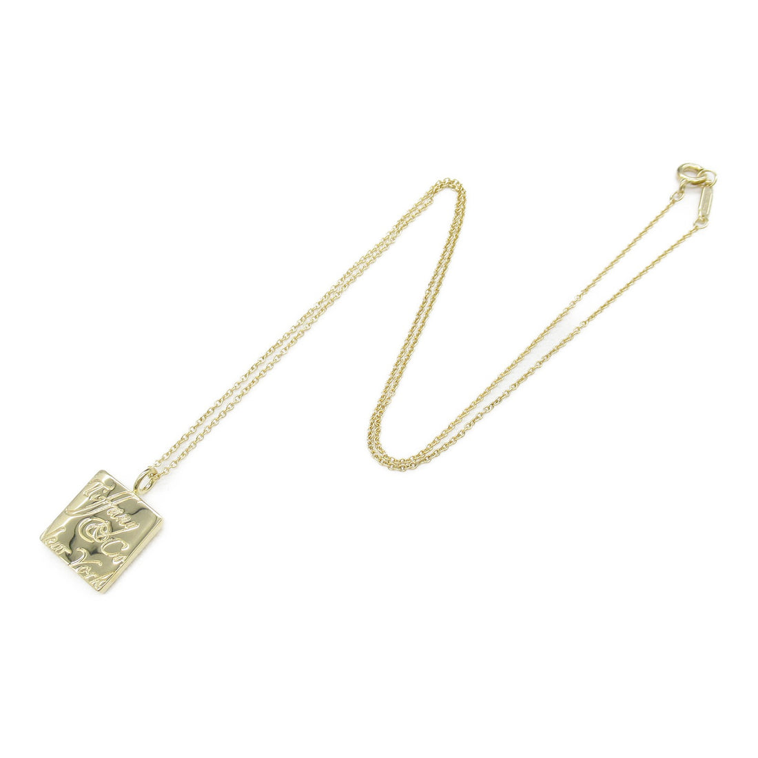 Tiffany & Co Notes Square Necklace K18 YG