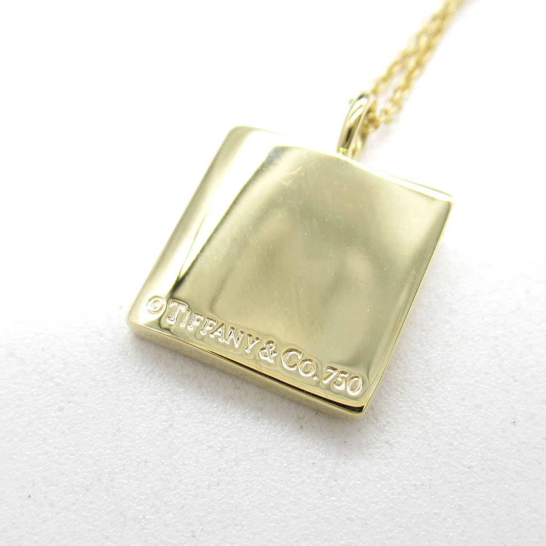 Tiffany & Co Notes Square Necklace K18 YG