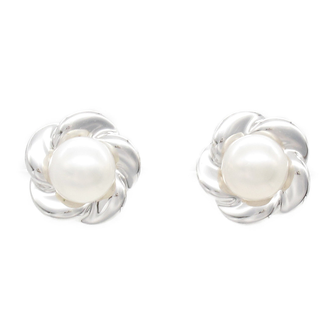 Ponte Vecchio Pearl Earrings K18WG White Gold