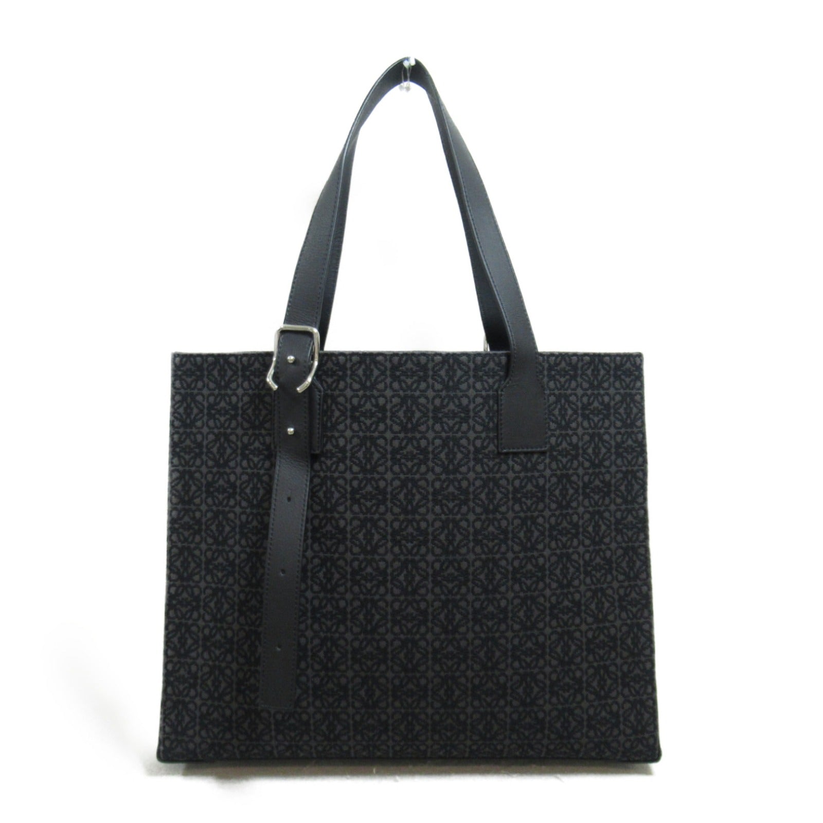 Loewe Buckle Horizontal Tote Bag Black Leather