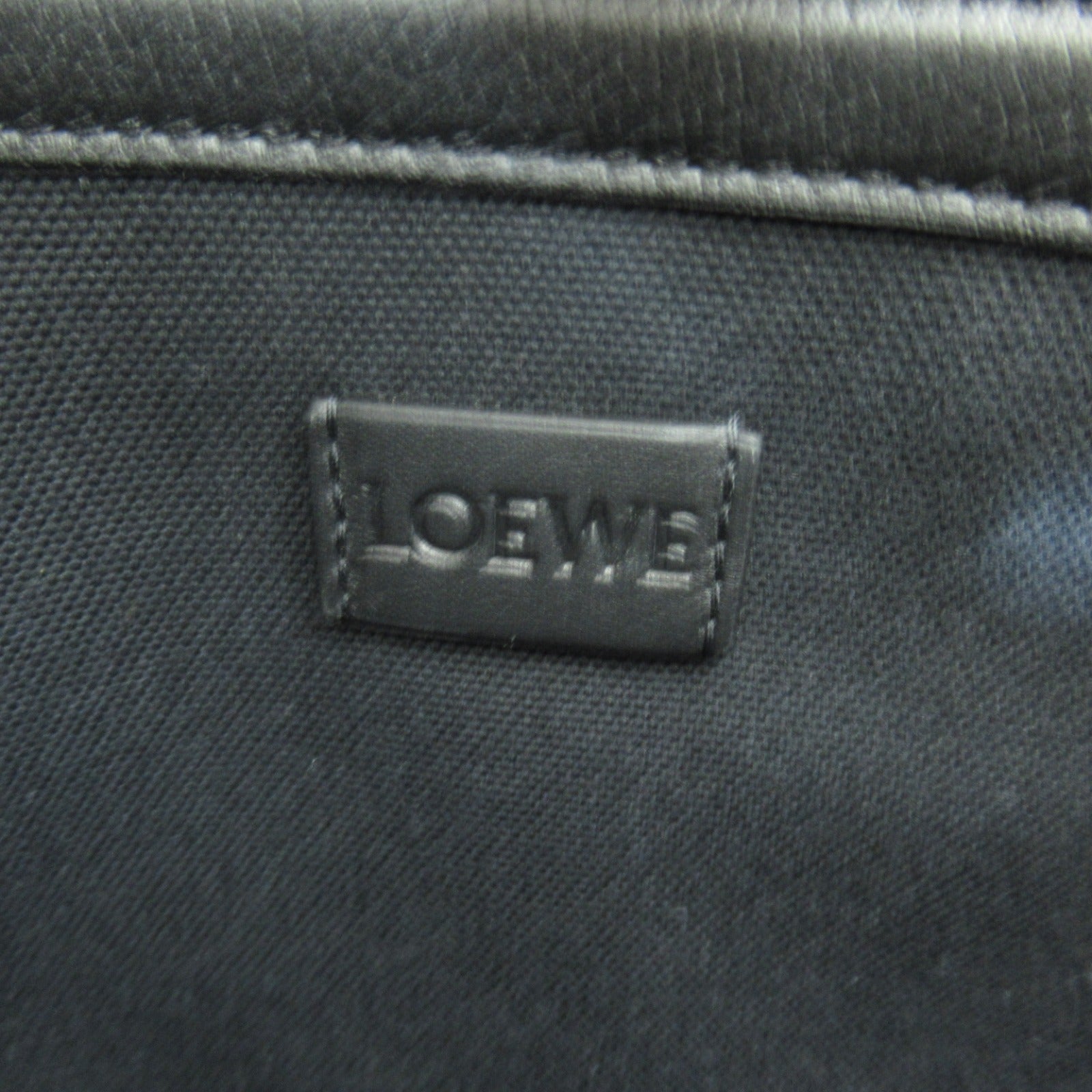 Loewe Buckle Horizontal Tote Bag Black Leather