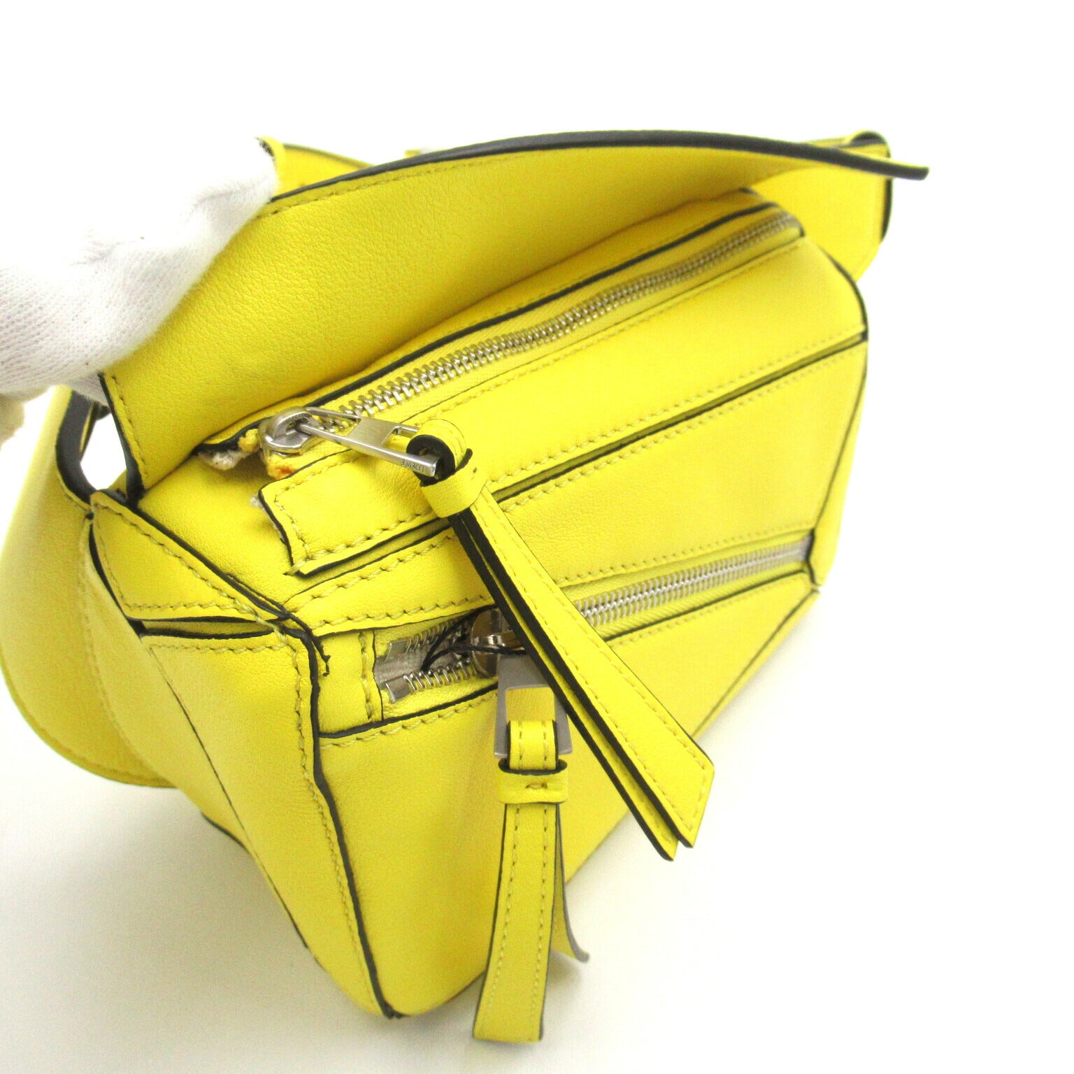 Loewe Puzzle Mini Leather Waist Bag Yellow